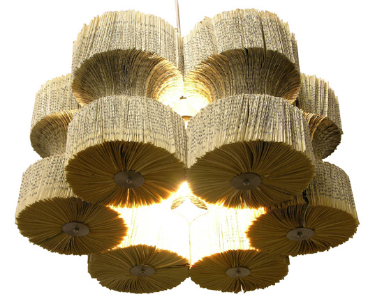 book chandelier