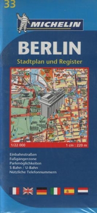 Berlin - stadtplan und register (1 cm: 220 m) de 